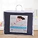 SUPERIOR Classic All-Season Reversible Comforter, Comfy, Fluffy, Cozy, Lightweight, Decorative, Duvet Insert, Plush, Oversized Bedding, Box Quilt Design, 4 Corner Loops, Full/Queen, Navy Blue