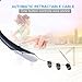 ZSW Tech Bluetooth Headphones, Wireless Retractable Earbuds Neckband Headset Sports Sweatproof Earphones with Mic for iPhone 8/7/6s/6/5s/5, Android (2017 Upgraded Version, 15 Hours Play Time, Black)