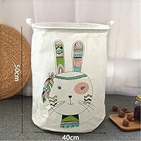 SHUIEDWSLD Folding Waterproof 5040 Laundry Basket Kids Toy Bag Cartoon Bear Storage Barrel Linen Dirty Clothes Basket Bra Storage Baskets Indian Rabbit