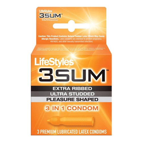 Paradise products lifestyles threesome condoms, 3 count