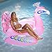 Aqua Oversized 6 Foot, Princess Peacock, 4 Mode, 16-Color LED Light-Up, Ride On, Inflatable Pool Float Lounge