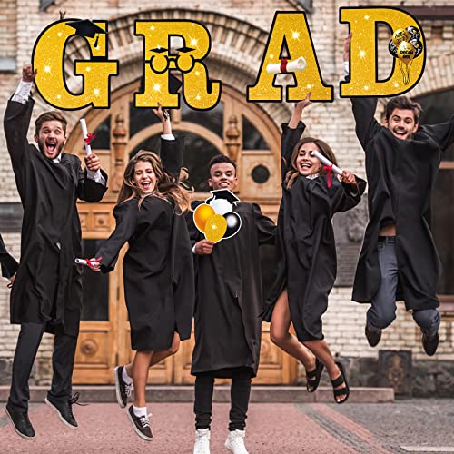 2023 Graduation Yard Sign, 16 Pcs Congrats Grad Decorations, Waterproof Outdoor Yard Lawn Decorations with 34 Stakes for Outdoor Graduation Party Favors Decoration Supplies