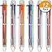 12 Pieces Multicolor Ballpoint Pens 6-in-1 Retractable Ballpoint Pens 6 Color 0.5 mm Shuttle Pens for Office School Supplies Students Children