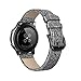 SWEES Compatible for Samsung Galaxy Watch 5 40mm 44mm / 5 Pro 45mm / 4 Classic, 20mm Slim Thin Genuine Leather Replacement Band for Women Men