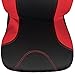 BDK UltraSleek Red Seat Covers for Cars Full Set, Two-Tone Front Seat Covers with Matching Back Seat Cover, Stylish Car Seat Protectors with Split Bench Design, Automotive Interior Covers