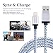 Xcords(TM) 4Pack 6Ft Nylon Braided 8 Pin Lightning to USB Cable Data Syncing Cord Compatible with iPhone 7/ 7 Plus/6/ 6 Plus/ 6s/ 6s Plus /5/5s/5c/SE/iPad/iPod/Beats Pill+(white)