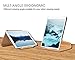 SAMDI Tablet Stand, Wood iPad Stand: Desktop Stand Holder Dock for New iPad 2017 Pro 9.7, 10.5, Air Mini 2 3 4, Kindle, Nexus, Accessories, Tab, E-Reader, Other Tablets (4-13 inch)-(White Birch)