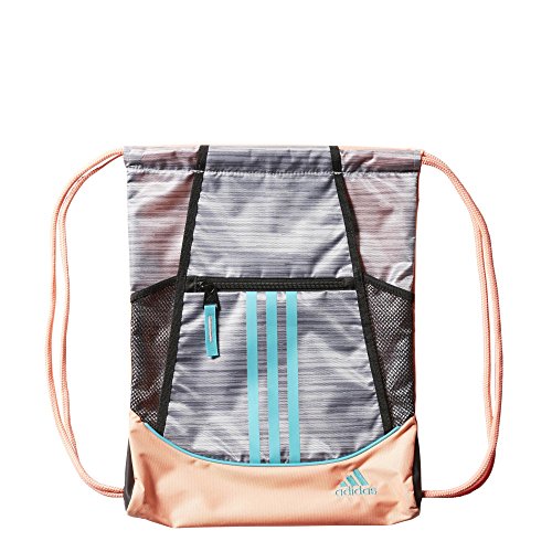 adidas Alliance II Sackpack, Clear Onyx Space Dye/Sunglow/Shock Green, One Size