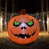Phoenixreal 4 Foot Halloween Inflatable Air Blown Pumpkin Lighted for Home Yard Garden Indoor and Outdoor Decoratio