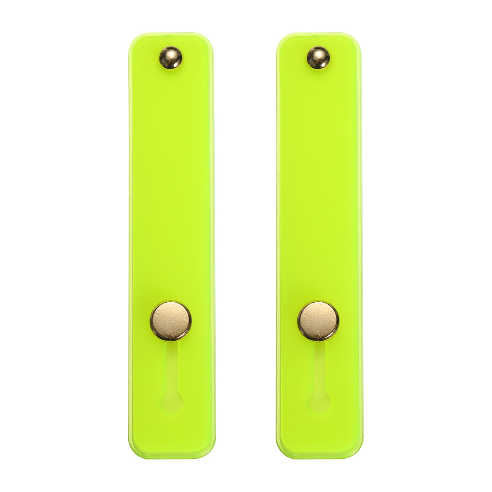 MECCANIXITY 2Pcs Phone Loop Finger Holder Silicone Phone Strap Grip Holder Cell Phone Grip Stand for Most Smartphones Bright Yellow