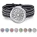 Essential Oil Diffuser Bracelet LoveSea Aromatherapy Locket Bracelets Leather Band with 8 Color Pads