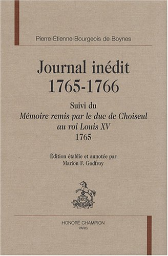 Journal inédit, 1765-1766