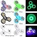 Fidget Spinner 6 Pack | Multi-Colored LED, 2 Glow-in-The-Dark, American Flag, Black White Premium Stress Reducer Tri-Spinner for July 4th Party Favor, School Classroom Reward