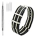 Nato Strap 4 Packs - 18mm 20mm 22mm Premium Ballistic Nylon Watch Bands Zulu Style with Stainless Steel Buckle (Black+Black Red+Black Khaki+Red Khaki, 20mm)