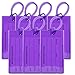 7 Pack TravelMore Luggage Tags for Suitcases, Flexible Silicone Travel ID Identification Labels Set for Bags & Baggage – Purple