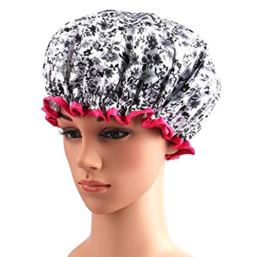 Shower Caps, ESARORA 4 PACK Extra Large Bath Caps Perfect for all Hair