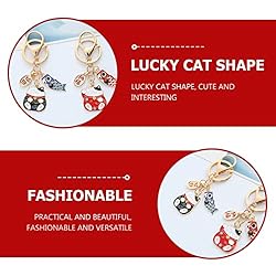 NUOBESTY Maneki Neko Lucky Cat Keychain: Japanese