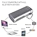 Contixo BT05 Portable Bluetooth Speaker + Power Bank | 6,000 mAh Small Compact Travel Size Smartphone Battery Charger Music Player 2-in-1 (Gray)