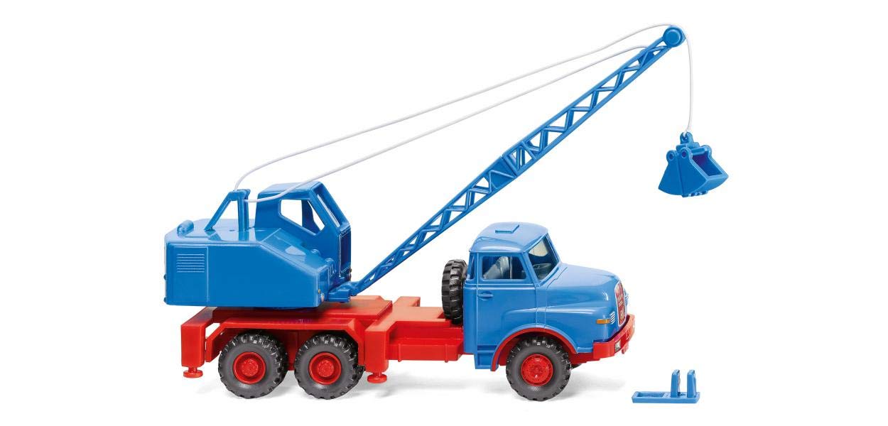Wiking 066206 H0 Man Fuchs Crane Truck Blue Track HO 1:87