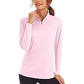 Womens 1/4 Zip Pullover Long Sleeve UPF 50+ Sun Protection SPF UV Shirts Quick Dry Athletic Tops