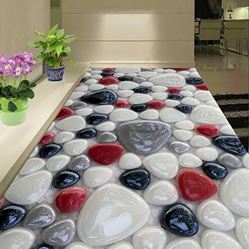 Lqwx Benutzerdefinierte Weiss Rot Schwarz Cobblestone Wandbild Pvc Selbstklebend Tapeten Fur Badezimmer 3d Tapeten Fototapete 200 Cmx 140 Cm Amazon De Baumarkt