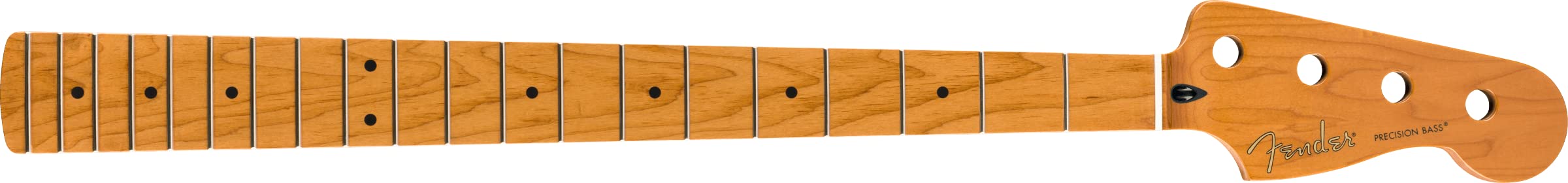 Fender Roasted Maple Precision Bass Neck, 20 Medium Jumbo Frets, 9.5", Maple, C Shape