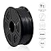 PLA 3D Printer Filament, SUNLU PLA Filament 1.75mm, Dimensional Accuracy +/- 0.02 mm, 1 kg Spool, 1.75mm, PLA Black
