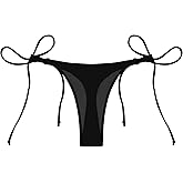 Kepblom Women's Thong Bikini Bottoms: String Tie Side Bathing Suit Bottoms