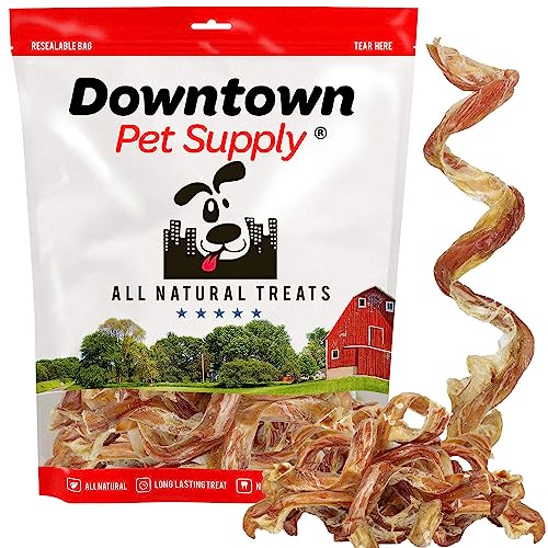 Downtown Pet Supply Made in USA 10" Curly Bully Sticks (5Pack, Regular