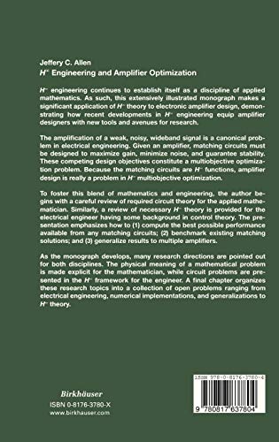 H-infinity Engineering and Amplifier Optimization (Systems & Control: Foundations & Applications)