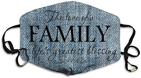 TYPU Polyester Reusable Dust The Love Of A Family Is Life's Greatest Blessing Mask Health Care Mask