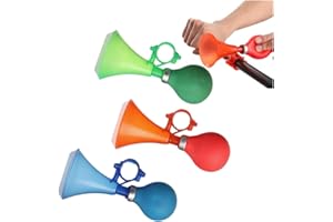 Kids Mixed Color Bicycle Horn Air Squeeze Horn Kids Bicycle Bell for Girls or Boys, Bicycle Bulb Horns, Scooter Horn (Red, Bl