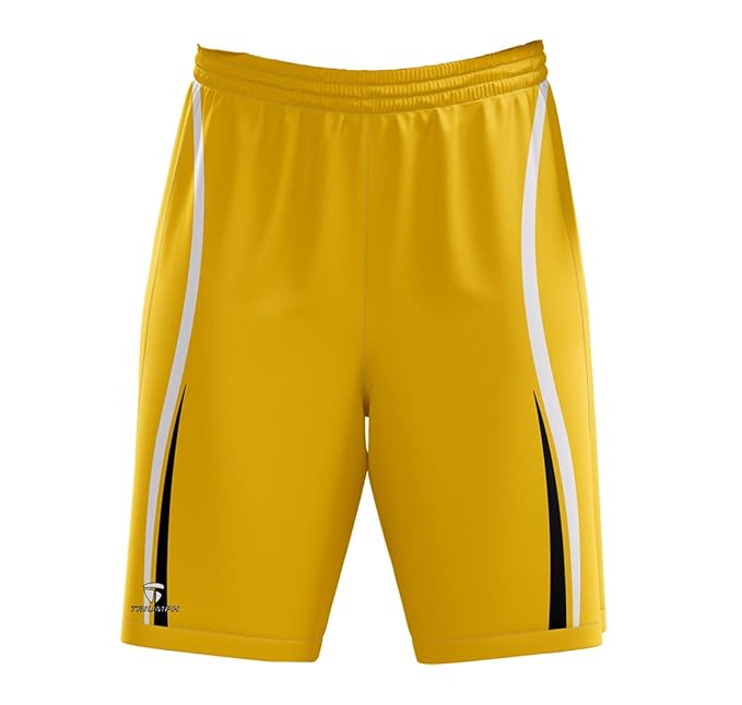 Triumph Men's/Boy's Polyester Basketball Shorts Yellow Amazon