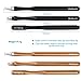 Evolva Future Technology Newly Released Elegant Dual Side Stylus Pen with Extra Long Expectancy Infinite Renewable Spring Disc Tip and Micro-knit Hybrid Fiber Tip (2 pack - Black + Gold)