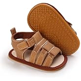 Meckior Baby Infant Boy Girl Sandals Newborn Non-Slip Soft Rubber Sole Sandals for Baby Boys Open-Toe Outdoor Casual Summer First Walkers Shoes