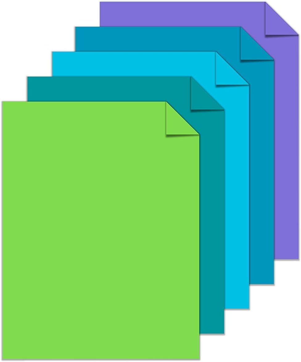 Astrobrights Color Paper, 8.5" x 11", 24 lb/ 89 gsm, "Cool" 5-Color Assortment, 500 Sheets(20274) : Printer And Copier Paper : Office Products