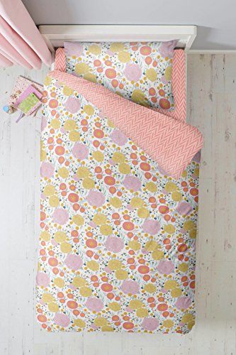 Where The Polka Dots Roam Floral Toddler Bedding for Toddler Bed, 4 Piece Set