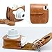 CAIUL Vintage Camera Carrying Case Compatible with Fujifilm Instax Mini 25 26 Camera, Brown