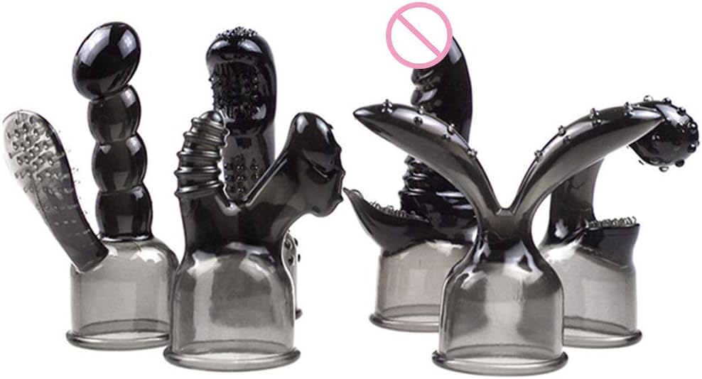 Fench 6 Pcs Attachment Silicone Wireless Massage Wand Head Accessories for Women