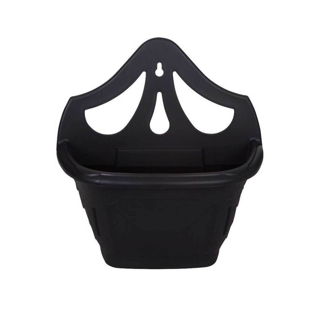 Whitefurze G02054 31cm Venetian Wall Planter - Black