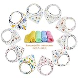 GHB Baby Bandana Drool Bibs 10-Pack Best for Drooling and Teething Good for Girl and Boy
