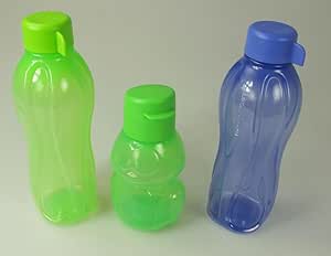 TUPPERWARE (3) de 1 x botella verde 350 ml + 2 x Eco botella 500 ml
