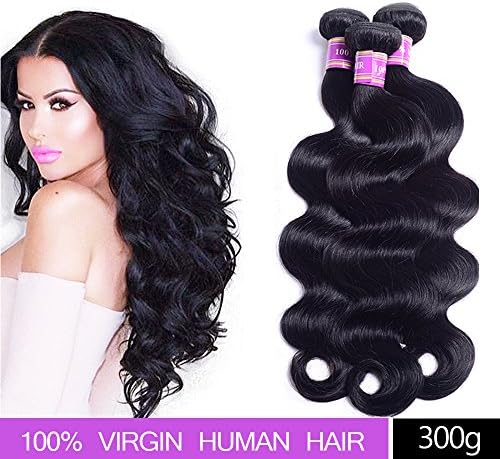 Brazilian Virgin Hair Body Wave 3 bundles, AliBarbara 8A 100% Unprocessed Virgin Human Hair Extensions Natural Color(24 26 28)