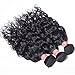 Vipbeauty 3 Bundles Of Brazilian Hair 7A Grade 100% Unprocessed Virgin Water Wave Wair Natural Black 95-105g/pc