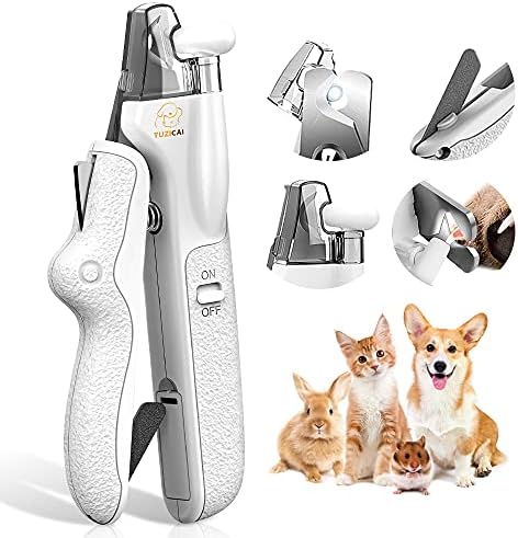 YUZICAI Dog Nail Clippers, Cat Nail Clipper and Trimmers with LED Light, Bloodline Safety Guard to Avoid Over-Cutting Pets Clippers, Professional Pet Nail Clippers for Your Pal
