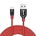 Anker Powerline+ Micro USB (10ft) The Premium Durable Cable [Double Braided Nylon] for Samsung, Nexus, LG, Motorola, Android Smartphones and More (Red)