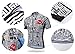 Coconut Ropamo CR Men's Cycling Jersey Set Road Bike Jersey Zipper Pocket Short Sleeves Cycling Kits Bib Shorts 3D Padded (Black/White, M)