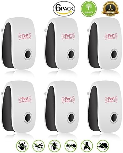 VHOME Pest Control Ultrasonic Pest Repeller- Electronic Mouse repellent Plug in Pest Warrior- Bug Repellent for Mice, Rat,Bug,Spider,Roach,Fly,Ant - No More Insect Sprayers&amp;Mouse Trap (6 PACK)