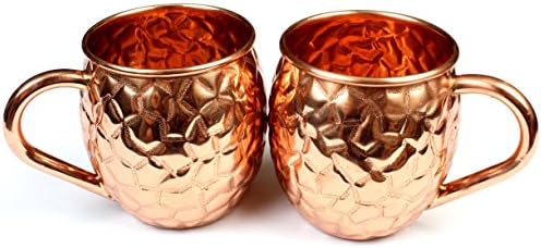 Copper Mugs, Forest Trails, Unlined 16 Oz Capacity, Set of 2, 100% Pure Solid Handcrafted Mugs Made From 22 Gauge Copper…