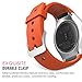 Gear S2 Watch Band, MoKo Soft Silicone Replacement Sport Band for Samsung Gear S2 (SM-R720 / SM-R730 ONLY) Smart Watch, NOT FIT S2 Classic Watch (SM-R732 & SM-R735), NOT FIT Gear Fit2 Watch, ORANGE